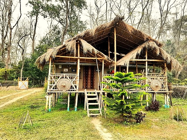 A bamboo cottage in Majuli for Tourists
