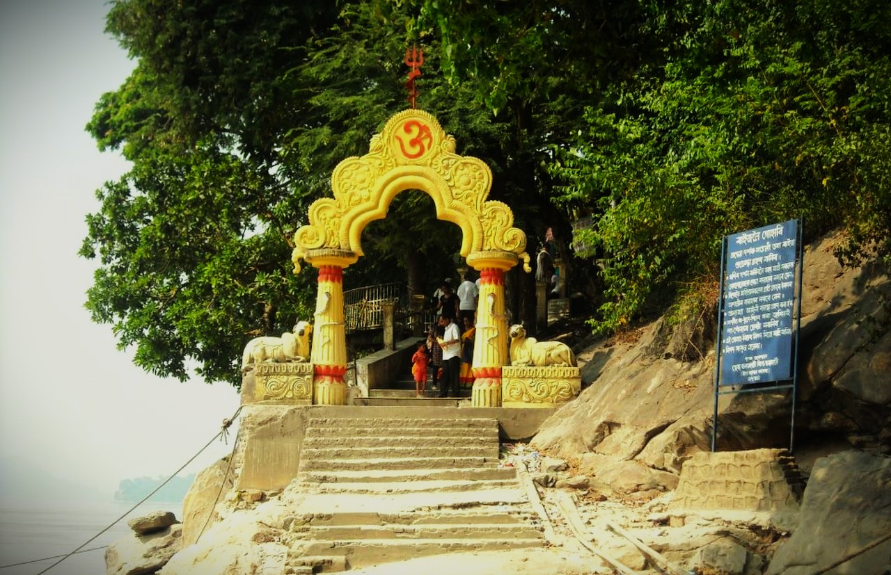 gateways to the Umananda temple in Peacock island